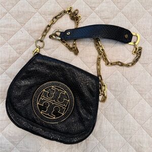 Tory Burch Vintage Black Leather Crossbody